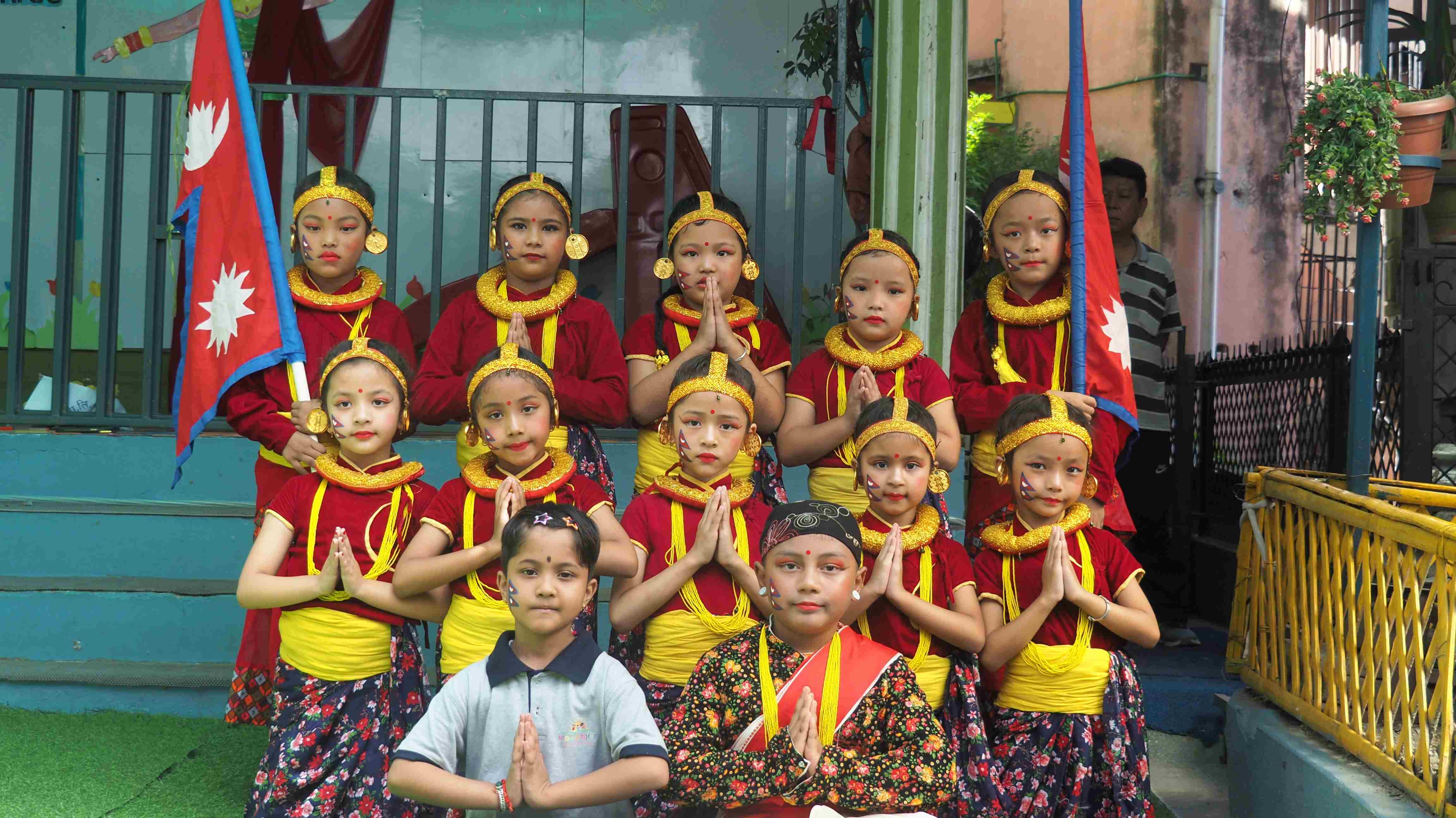 Montessori classroom at Shubha Bihan School in Gokarneshwor, Kathmandu with happy children learning